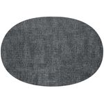Коврик овальный сервировочный двусторонний Fabric, 48 х 34 см, полиуретан, темно-серый, серия Tierra, Guzzini